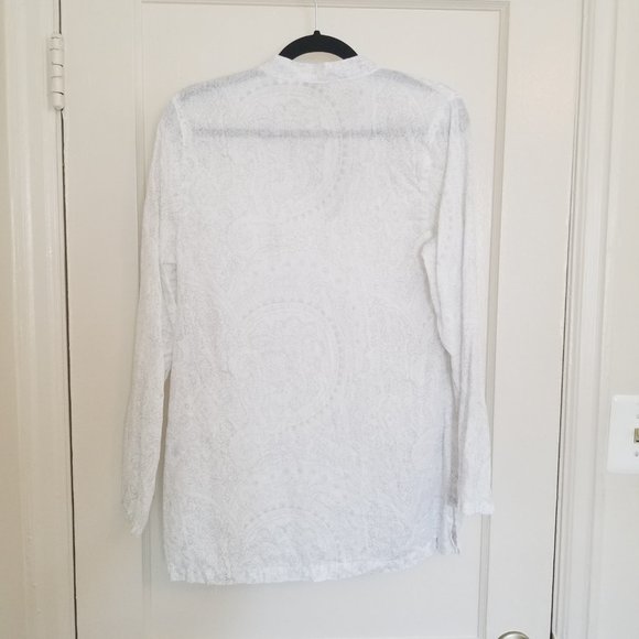 Cynthia Rowley Women's Long-sleeved Linen Tunic - Picture 4 of 8